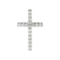 14K White 1/6 CTW Lab-Grown Diamond Petite Cross Pendant