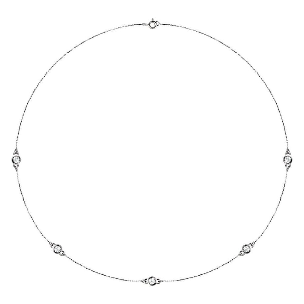 Bezel-Set Station Necklace
