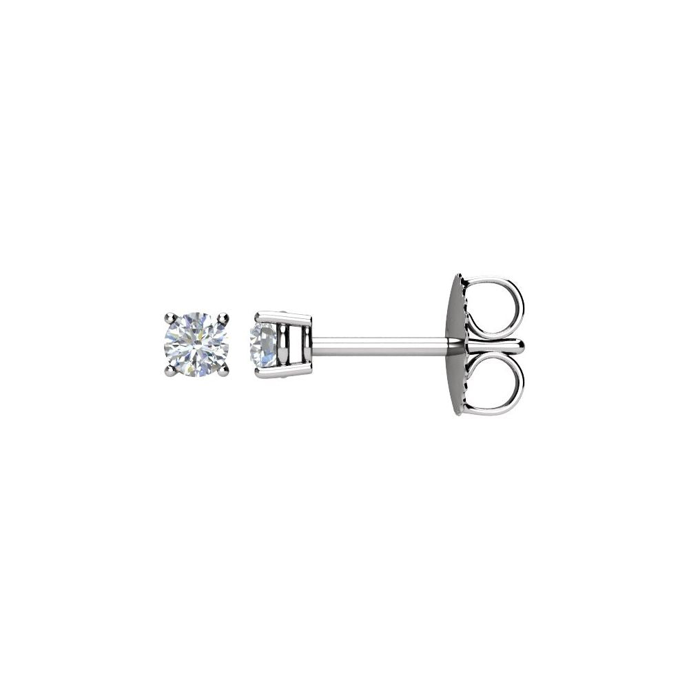 Round 4-Prong Stud Earrings