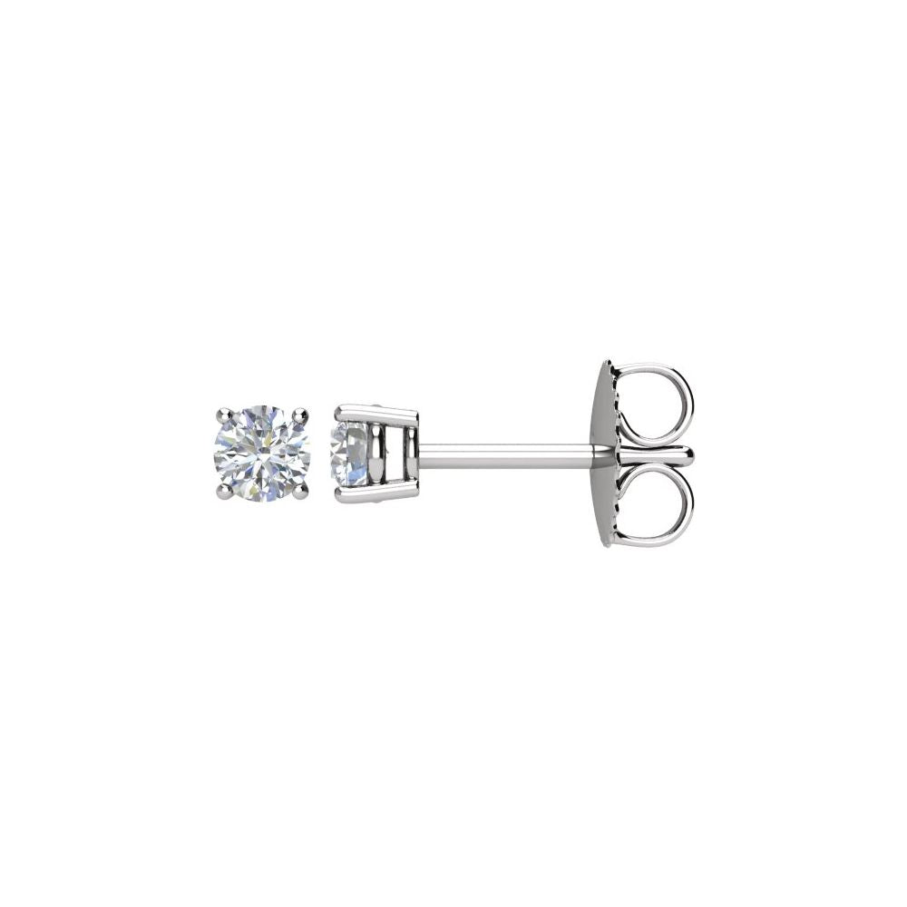 Round 4-Prong Stud Earrings