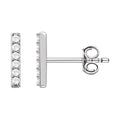 14K White Gold 1/10 CTW Lab-Grown Diamond Bar Earrings