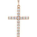 1 Ctw Natural Diamond Cross Pendant (Style R42308)