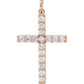 1 3/8 Natural Diamond Cross Pendant (Style R42308)