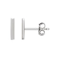 14K White Gold Vertical Bar Earrings