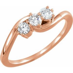 1/3 CTW Natural Diamond 3-Stone Ring (Style 122211)