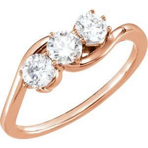 3/4 CTW Natural Diamond 3-Stone Ring (Style 122211)