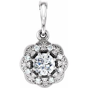 1/3 Ctw Natural Diamond Pendant (Style 86244)