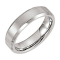 Beveled-Edge Inlay Band with Satin Finish