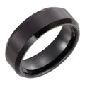 Beveled-Edge Inlay Comfort-Fit Band with Satin Finish