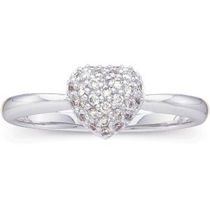 1/5 CTW Natural Diamond Heart Ring (Style 62767)