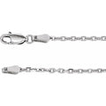 14K White 2 mm Diamond-Cut Cable 16" Chain