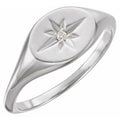 14K White Gold .02 CT Natural Diamond Ring (Style 122747)