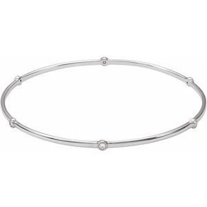 1/4 Ctw Natural Diamond Bangle Bracelet (Style BRC763)