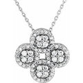 1/2 Ctw Natural Diamond Clover Necklace (Style 86309)
