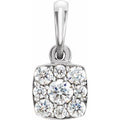 1/4 Ctw Natural Diamond Cluster Pendant (Style 652195)