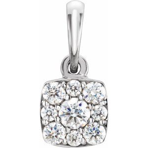 1/4 Ctw Natural Diamond Cluster Pendant (Style 652195)