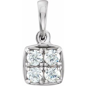1/4 Ctw Natural Diamond Cluster Pendant (Style 652192)