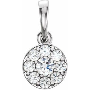 1/4 Ctw Natural Diamond Cluster Pendant (Style 652191)