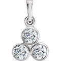 1/4 Ctw Natural Diamond 3-Stone Pendant (Style 652189)