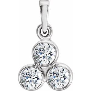 1/4 Ctw Natural Diamond 3-Stone Pendant (Style 652189)