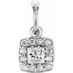 1/4 Ctw Natural Diamond Cluster Pendant (Style 652193)