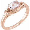 Natural Pink Morganite Knot Ring (Style 71922)