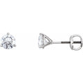 Round 3-Prong Cocktail-Style Stud Earrings