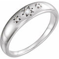 14K White Gold 0.05 CTW Natural Diamond Star Ring (Style 123182)