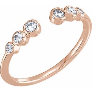 1/4 CTW Natural Diamond Negative Space Ring (Style 123339)