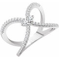 3/8 CTW Natural Diamond Negative Space Ring (Style 652747)