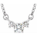 1/3 Ctw Natural Diamond Three Stone Necklace (Style 86615)