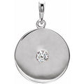 1/10 Ctw Natural Diamond Disc Pendant (Style 86514)