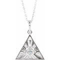 1/10 Ctw Natural Diamond Eye Of Providence Necklace (Style 86667)