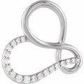 .06 Ctw Natural Diamond Infinity-Inspired Heart Pendant (Style 86676)
