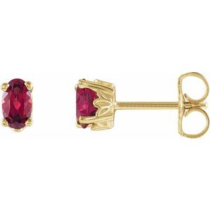 Scroll Setting Stud Earrings (Style 1920)