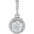 1/2 Ctw Natural Diamond Halo-Style Pendant (Style 86679)