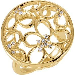 1/6 CTW Natural Diamond Floral Ring (Style 121959)