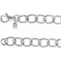 Sterling Silver Knurled Cable 18" Chain
