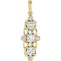 1/2 Ctw Natural Diamond 3-Stone Pendant (Style 85927)