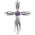 Natural Alexandrite Cross Pendant (Style R42369)