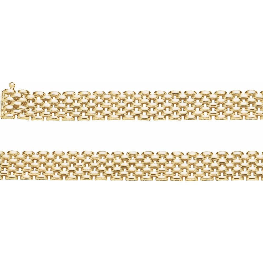 14K Yellow 10.25 mm Panther 17" Chain