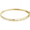 14K Yellow 1/2 CTW Natural Diamond Bangle 6 3/4" Bracelet