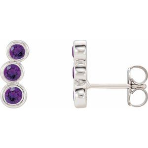 Natural Amethyst Ear Climbers (Style 86701)