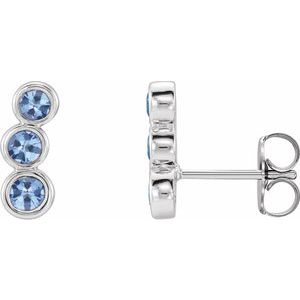 Natural Aquamarine Ear Climbers (Style 86701)
