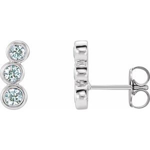 1/2 Ctw Natural Diamond Ear Climbers (Style 86701)
