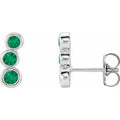 Natural Emerald Ear Climbers (Style 86701)