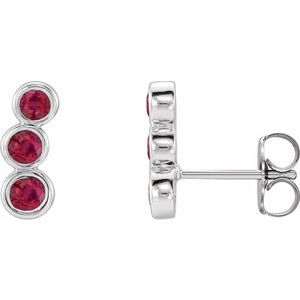 Natural Ruby Ear Climbers (Style 86701)