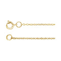 14K Yellow Gold Freeform Cross 16-18" Necklace
