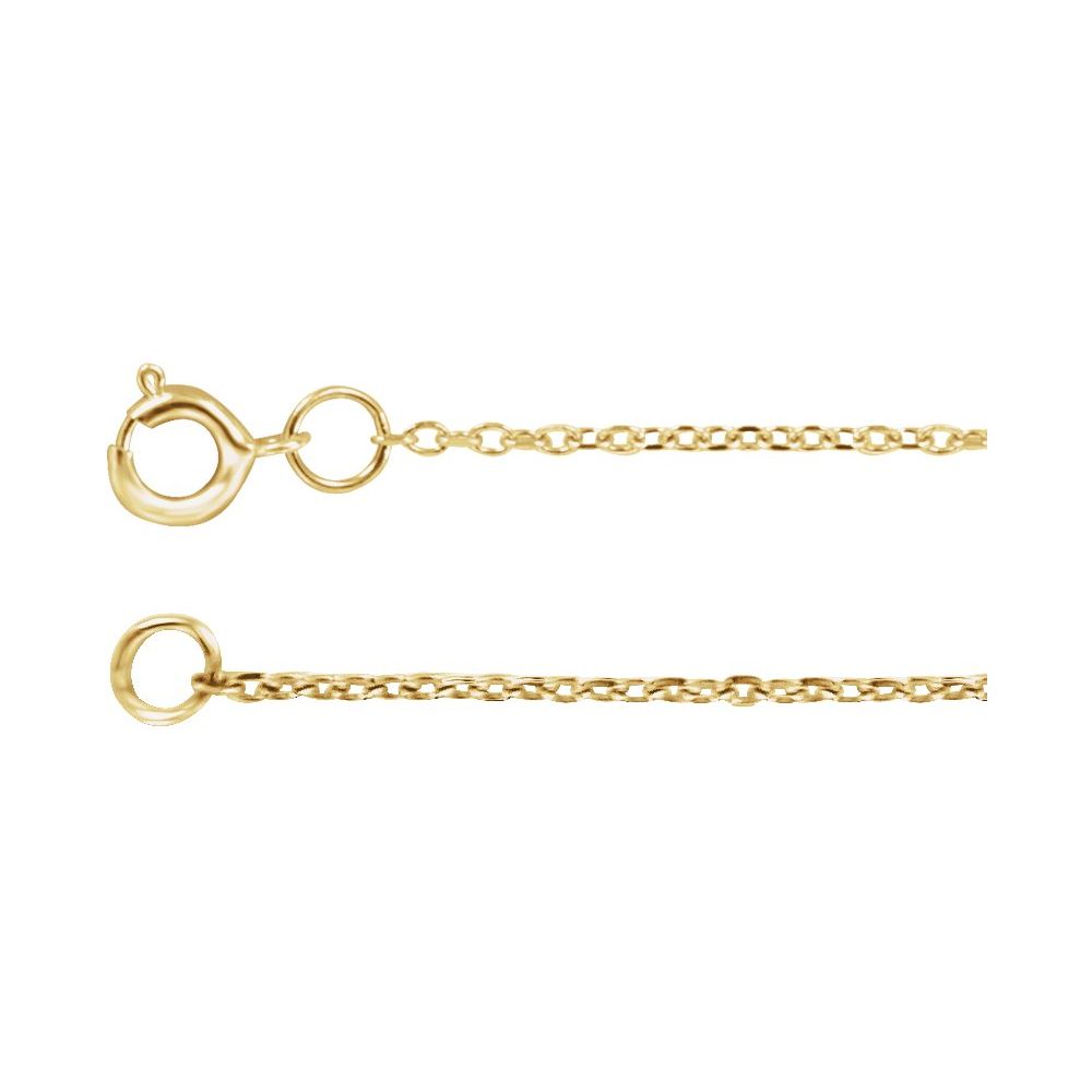 14K Yellow Gold Freeform Cross 16-18" Necklace