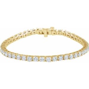 7 Ctw Natural Diamond Line Bracelet (Style BRC445)